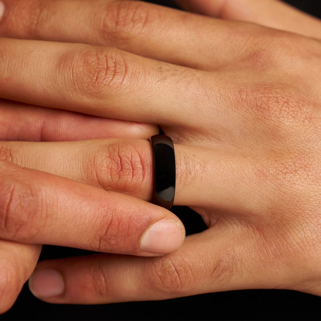 Rounded Ring (Black) 7mm | Tungsten