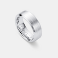 Bevelled Ring (Silver) 8mm | Tungsten