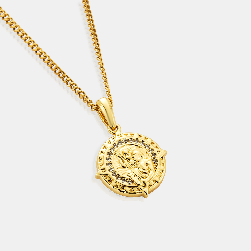 Iced St Christopher (Gold)