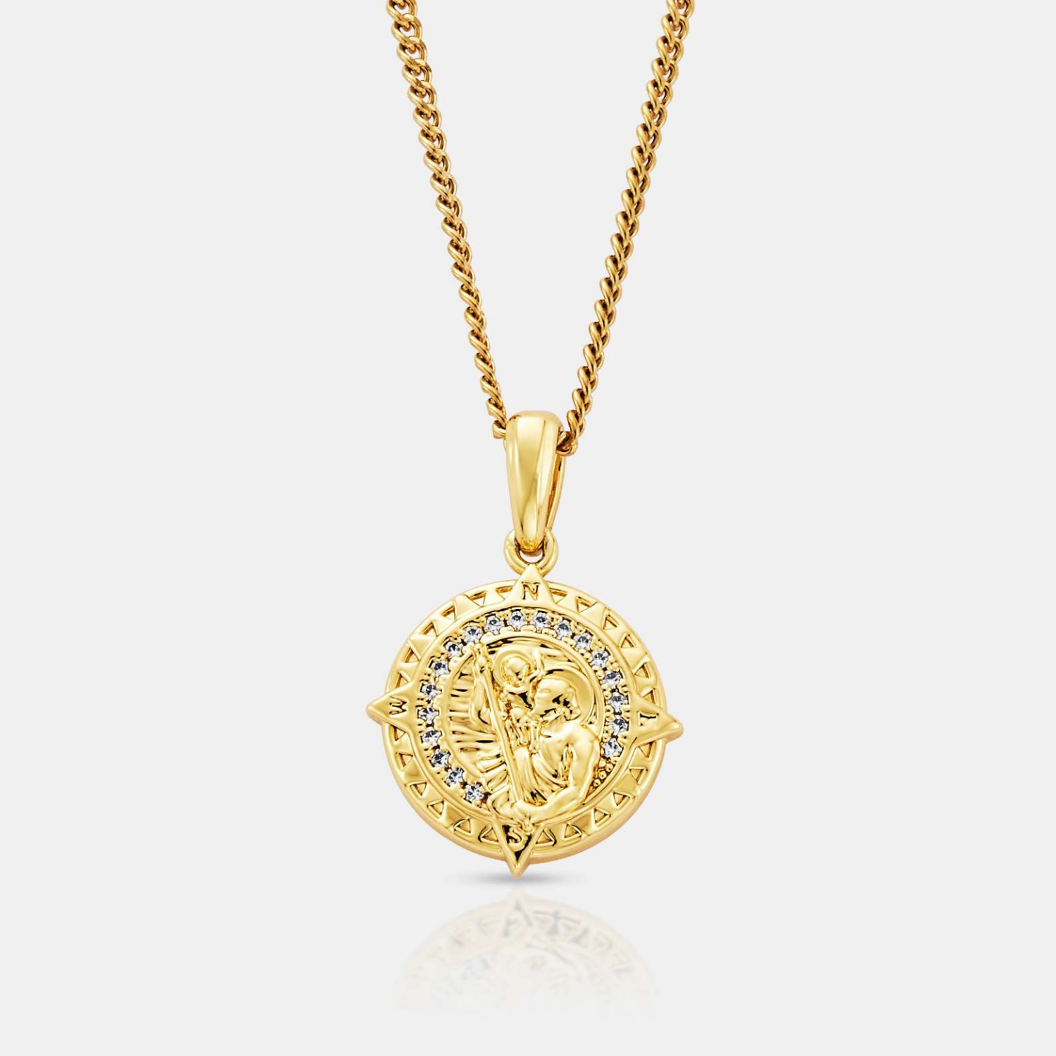 Iced St Christopher (Gold)