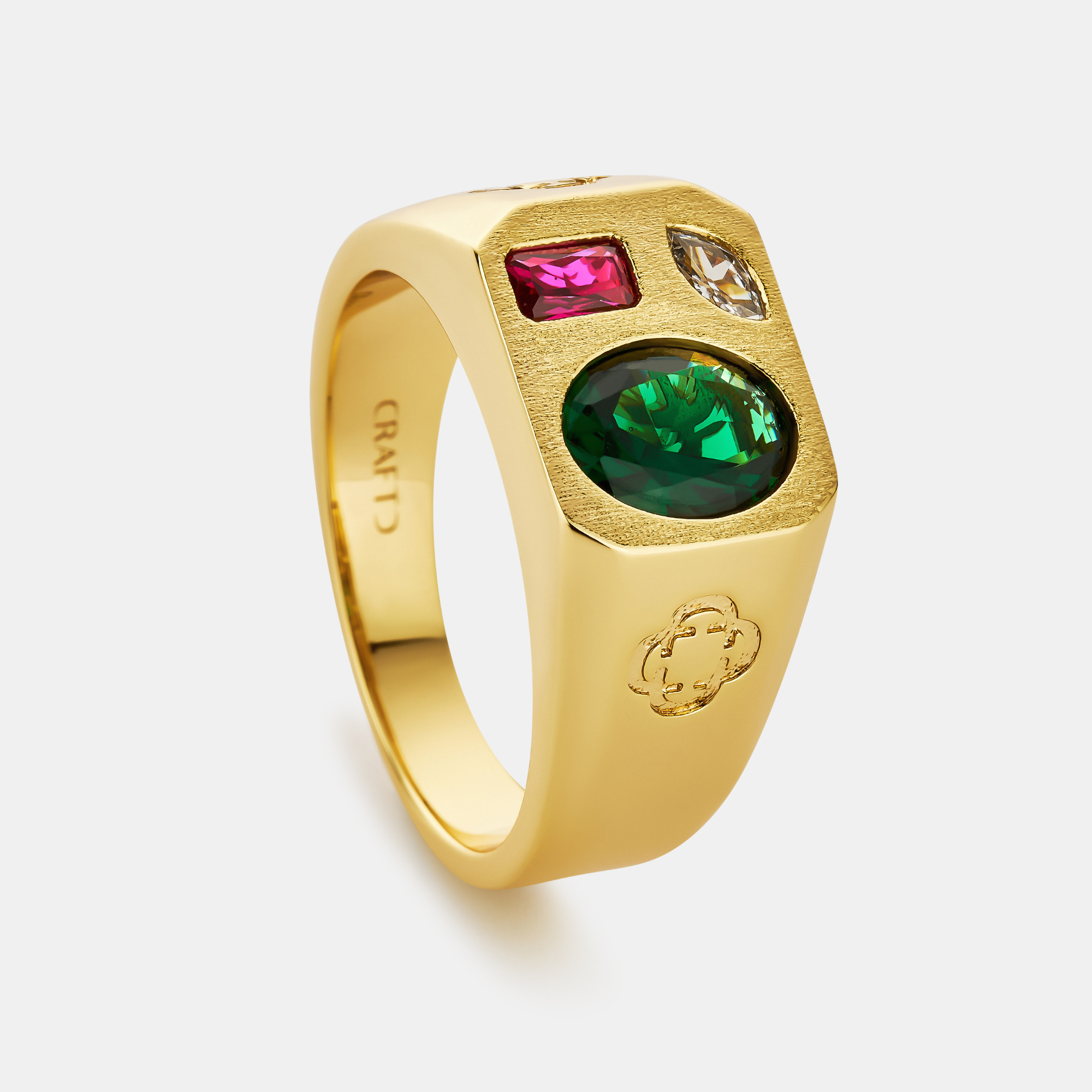Tri Stone Ring (Gold)